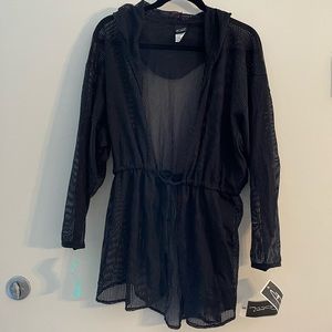 Dotti mesh hoodie swimsuit beach coverup. Size S. NWT